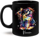 Customizable Dog Themed Ceramic Mug, 11oz & 15oz, Personalized with Name and Colorful Pet Design, Ideal for Dog Lovers by CozyNest Decor