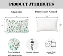 YOUR SMILE Classical Embroidery Jacquard Green Square Decorative Throw Pillow Case Cushion Cover,12x20 inch by CozyNest Decor