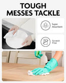 Fantasticlean Microfiber Cleaning Cloth Roll -75 Pack, Tear Away Microfiber Towels, 12" x 12", Reusable, Washable, Scratch Free, Ultra Absorbent Dish Rags for Car, Home, Garage or Shop (White) by CozyNest Decor
