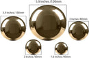 Nerien Gazing Ball, Stainless Steel Garden Mirror Globe, Polished Ornament Sphere, Hollow Floating Reflective Hemisphere, for Home Outdoor Pond Housewarming Swimming Pool Decoration, Gold, 5Pcs Mix by GreenHaven Gardens