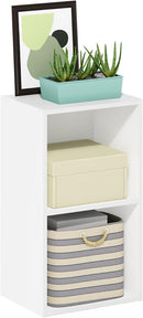 Furinno Luder Bookcase / Book / Storage, 2-Tier Cube, White by TinyTreasures Baby Boutique