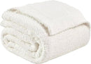 EMME Muslin and Fleece Twin Blanket Reversible - 60"*80" Cream Soft Warm Throw Blankets for Couch Bed Picnic Travel Bed by CozyNest Decor