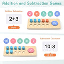 Lewo Wooden Montessori Math Manipulatives Preschool Toys, 1 to 20 Addition and Subtraction Games with Ten Frame/Number Flashcard, Educational Learning Counting Peg Board for Toddlers 3 4 5 Year Old by TinyTreasures Baby Boutique