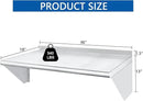 HARDURA Stainless Steel Shelf 18" x 36", 340lb Commercial Shelves Wall Mount Metal Shelving with Backsplash and Brackets for Kitchen, Restaurant, Laundry Room and Home by CozyNest Decor