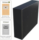12-Cube Storage Shelf Bookcase - Wooden 3-Tier Floor Standing Open Bookshelf for Home and Office, Display Cabinet, Black by CozyNest Decor