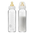 HEVEA Standard Neck Glass Baby Bottles - Medium Flow Anti Colic Baby Bottles (8 Ounce (Pack of 2)) by TinyTreasures Baby Boutique