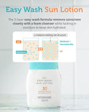 Baby Easy Wash Sun Lotion SPF 30 - Korean Moisturizing Zinc Oxide Mineral Sunscreen for Babies and Kids - Washes Off Easily - Vegan, Reef-Safe, Allergen-Free, 2.11 fl.oz. by TinyTreasures Baby Boutique