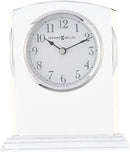 Howard Miller Flaire Tabletop Clock II, Battery Operated Antique Analog Display Desk Clock, Glass Crystal Shelf Clock for Office Decor Home Decor Living Room Decor, House Warming Gifts by CozyNest Decor