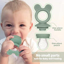 Bessentials Baby Fresh Fruit Food Feeder - 2 Pack Silicone Mesh Feeders for Infant Safe Self Feeding |3 Sizes Food Pouches Included| Suitable for Baby 4m+ (Light Pink & Grass Green) by TinyTreasures Baby Boutique