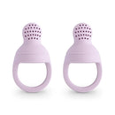 mushie Silicone Baby Fresh Fruit & Food Feeder Pacifier | 6 Months+ (Soft Lilac) by TinyTreasures Baby Boutique