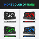 Small LED Digital Clock for Bedroom, Loud Alarm Clock for Heavy Sleepers Adults, Teens | Plug-In Electric Desk Clock | Simple Bedside Nightstand Clock with Adjustable Volume/Brightness/Snooze – Blue by TinyTreasures Baby Boutique