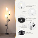 JBZ Flower Floor Lamp for Living Room, 62" Tall Pole Lamp with Foot Switch, with 3 Heads Dimmable LED Lamps for Farmhouse Rustic Bedroom Office, with Plug and 1200LM, 3 Color Temperatures E27 by CozyNest Decor