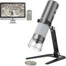 4K 3840x2160p WiFi Digital Microscope for iPhone Android Phone and Windows Mac PC, Wireless Handheld Microscope Camera, Portable Microscope with Metal Stand for Adults and Kids by TinyTreasures Baby Boutique