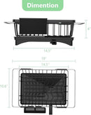 LEMIKKLE Roll Up Dish Drying Rack, Over The Sink Dish Drainer Rack, Foldable Sink Drying Rack, Anti-Slip Silicone Wrapped Dish Drainer for Kitchen Counter by CozyNest Decor