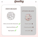 105pcs 10mm Rhinestone Beads for Jewelry Making, Champagne Pink Shiny Round Disco Ball Beads Bulk, Sparkle Crystal Clay Christmas for Bracelet Baseball Necklace Earring Crafting and DIY by TinyTreasures Baby Boutique