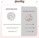 105pcs 10mm Rhinestone Beads for Jewelry Making, Brown Shiny Round Disco Ball Beads Bulk, Sparkle Crystal Clay Christmas for Bracelet Baseball Necklace Earring Crafting and DIY by TinyTreasures Baby Boutique
