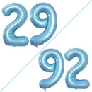 GOER Number 29 Balloons for 29th Birthday Party Decorations,42 Inch Jumbo Foil Helium 92 Balloons for 92nd Birthday Party Decoration (Light Blue) by TinyTreasures Baby Boutique