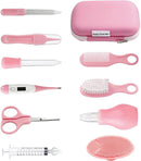 PandaEar Baby Healthcare and Grooming Kit, Baby Safety Set Baby Comb, Brush, Finger Toothbrush, Nail Clippers, Scissors, Nasal Aspirator, Baby Essentials Nursery Care Kit (Pink) by TinyTreasures Baby Boutique