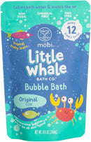 Mobi Little Whale Bubble Bath, Tropical Fruity Scent Kids Body Wash, Gentle Moisturizing Tub Foam for All Skin Type, GMO-Free, Stain-Free, Clear, 8 fl oz by TinyTreasures Baby Boutique