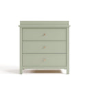 Graco Sasha 3-Drawer Chest with Changing Table Topper (Sage) – GREENGUARD Gold Certified, Nursery Bedroom Wood Chest with Spacious Storage, Interlocking Drawer System, Pre-Installed Tracks by TinyTreasures Baby Boutique