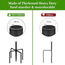 Shepherds Hooks for Outdoor, 48 Inches Garden Bird Feeder Pole for Hanging Bird Feeder, Plant Baskets, Solar Light Lanterns, Outdoor Plant Hanger Hook with 5 Base Prongs, 2 Packs by GreenHaven Gardens