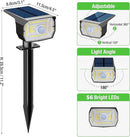 Solar Spot Lights Outdoor Motion Sensor with 3 Modes, [ 2 Pack ] Solar Spotlights Outdoor Waterproof 2-in-1 Auto On/Off Solar Landscape Lighting for Outside Yard Wall Garden Pathway, Warm White by GreenHaven Gardens