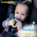 Teetherpop Fillable Silicone Teether for Babies – Breastmilk Popsicle Molds for Teething with Spill-Proof Sippy Slits – Freezable Baby Teethers for Liquids & Purées - Cool Teething Relief (PinkLimon) by TinyTreasures Baby Boutique
