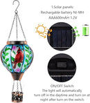 Starsoul Cardinal Hot Air Balloon Solar Flickering Flame with Candle Holder Outdoor Solar Lantern Hot Air Balloon Solar Light Waterproof Hanging Solar Balloon Lamp Garden Patio Yard Decor by GreenHaven Gardens