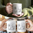 RZHV Just Breathe 11 Oz Novelty Mug, Funny Dandelion Coffee Mug for Floral Lover, Calming Gifts for Yoga Lover, Meditation Mental Health Gifts for Women