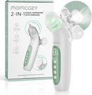 Momcozy BreezyClear™ 2-in-1 Electric Nasal Aspirator with Spray, Nasal Aspirator for Baby, 65kPa Nose Sucker with 4 Adjustable Suction Levels,Portable Electric Nose Cleaner,Light & Music Soothing by TinyTreasures Baby Boutique