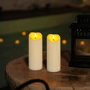 Homemory Outdoor Waterproof LED Candles, Battery Operated with Remote and Timers, Electric Fake Plastic Pillar Candles, Ivory White, Set of 2 by CozyNest Decor