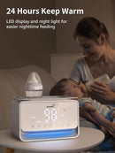 GROWSNY Fast Baby Bottle Warmer, 12-in-1 Milk Warmer with Steam and Water Bath Warming Modes for Breastmilk &Formula, Food Heating,with Thaw, Steri-lize, Egg Boil Function, Fits Most Types of Bottles by TinyTreasures Baby Boutique