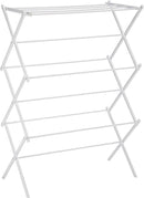 Amazon Basics Foldable Portable Laundry Rack for Air Drying Clothing, Indoor Outdoor Use - 14.5" D x 29.5" W x 41.8" H, White by CozyNest Decor