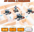 HOGOKIDS 5 in 1 STEM Building Set with LED Light - APP & Remote Controlled Cars Building Toys Kit, RC Robot Tank Sleigh Tracked Racer 604 PCS, Toy Gifts for Kids Boys Girls Ages 6 7 8 9 10 11 12+ Year by TinyTreasures Baby Boutique