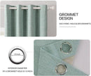 MIULEE Linen Texture Curtains for Bedroom Solid 100% Blackout Thermal Insulated Seafoam Green Curtains Grommet Room Darkening Drapes for Living Room Nursery 52x84 Inch (2 Panels) by TinyTreasures Baby Boutique