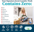 Natural Laundry Detergent for Sensitive Skin | Eco Friendly, Plant Based, Baby Clothes Safe | Clean & Easy Powder to Liquid, 4 Pack Refill Detergent, NO Jug | Signature Scent, 200 Loads by TinyTreasures Baby Boutique