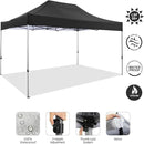 COBIZI 10x15 FT Pop up Canopy Tent,Heavy Duty Easy Up Commercial Outdoor Party Canopy Tents for Wedding Parties All Season Wind & Waterproof Gazebo with Carry Bag,Black(Frame Thickened) by GreenHaven Gardens