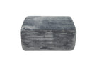 Grey Plush Ottoman