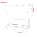 Shay - Large Square Coffee Table Storage Ottoman Mid-Century Style
