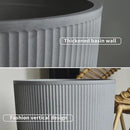 2 Pcs Pack 18.5 Inches Heavy Duty Plastic Resin Tall Tapered Planter Pots Large Round Planter Flower Pot with Drainage Holes for Indoor Outdoor Deck Porch Garden Home Patio Front Door (Light grey, M) by CozyNest Decor