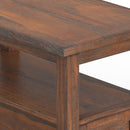 Warm Shaker - Narrow Side Table - Distressed Charcoal Brown by HouseOfZazla