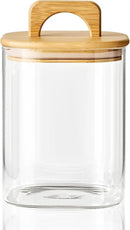 Sweejar 1 qt Glass Food Storage Containers with Lids, Coffee Container for Ground Coffee, 32 oz Glass Jars with Bamboo Lids, 1 Pack by CozyNest Decor