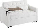 3-in-1 Convertible Sleeper Sofa Bed, Pullout Couch with 360° Swivel Side Table, Modern Chenille Fabric, Easy to Assemble, Folding Loveseat Sofa Bed for Living Room & Guest Room by CozyNest Decor