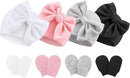 BQUBO Newborn Baby Hats Mittens Set Hospital Hat Beanie Infant Bow Hats Baby Gloves No Scratch Mittens for 0-6 Months by TinyTreasures Baby Boutique