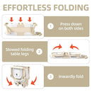 Collapsible Baby Bathtub for Infants to Toddler with Real-time Temp Monitor+Floating Cushion,Foldable Baby Bath Tub Set Applicable 0-36 Month,Portable Travel Baby Tub for Newborns Boy (Beige) by TinyTreasures Baby Boutique