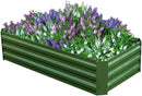 4x2x1ft Metal Raised Garden Bed Kit，Galvanized Garden Bed Box for Vegetables, Flowers, Herbs, and Succulents,60 Gallon Capacity - Green by GreenHaven Gardens