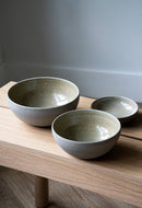Handmade Ukrainian Stoneware Nesting Bowl Set