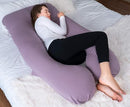 Meiz U Shaped Sleeping, Cooling 60‘’ Maternity Pillow for Pregnant Women with Jersey Cover, Purple by TinyTreasures Baby Boutique