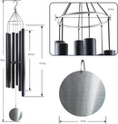 ASTARIN 78 Inch Wind Chimes for Outside with 6 Tubes Tuned Relaxing Melody, Extra Large Wind Chimes Outdoor Deep Tone for Patio, Backyard, Garden, and Outdoor Decor,Black by CozyNest Decor