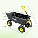 Garden Dump Cart, Heavy-Duty Utility Wagon with 900 lb Capacity, 5 Cu Ft Bed, 10" Pneumatic Tires, 180° Pivot Steering for Yard, Lawn, and Beach Use by GreenHaven Gardens